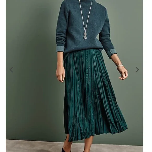 NWT J.Jill Blue Teal Solstice Midi Skirt (size L) - Picture 5 of 9